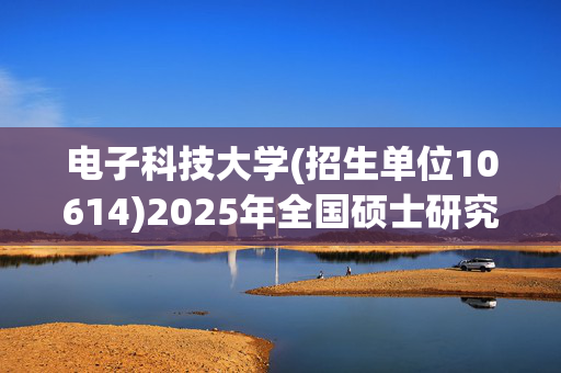 电子科技大学(招生单位10614)2025年全国硕士研究生网报指南_学习网官网