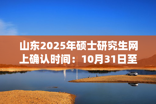 山东2025年硕士研究生网上确认时间：10月31日至11月5日_学习网官网