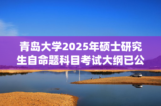 青岛大学2025年硕士研究生自命题科目考试大纲已公布_学习网官网